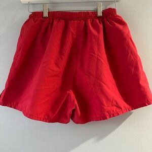 New Balance Running Shorts Womens Small Red Excellent Reflective Logo Athletic